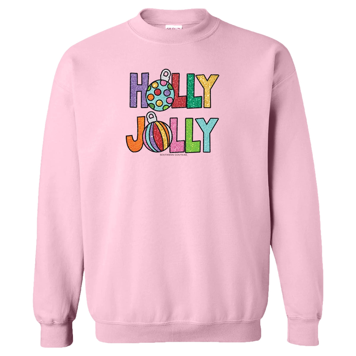 Glitter Holly Jolly Sweatshirt at ooh la la! in Grapevine TX 76051