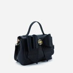 Vegan leather crossbody in black, bow satchel bag, designer vegan handbags, women's spring purses, bow front handbag, gold hardware crossbody, eco-friendly satchel, Zoey bag.
ooh la la! in Grapevine TX 76051