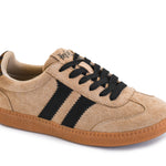 Corky’s Hey Girl Brand Heads Up Sneaker - Camel Faux Suede at ooh la la! in Grapevine TX 76051