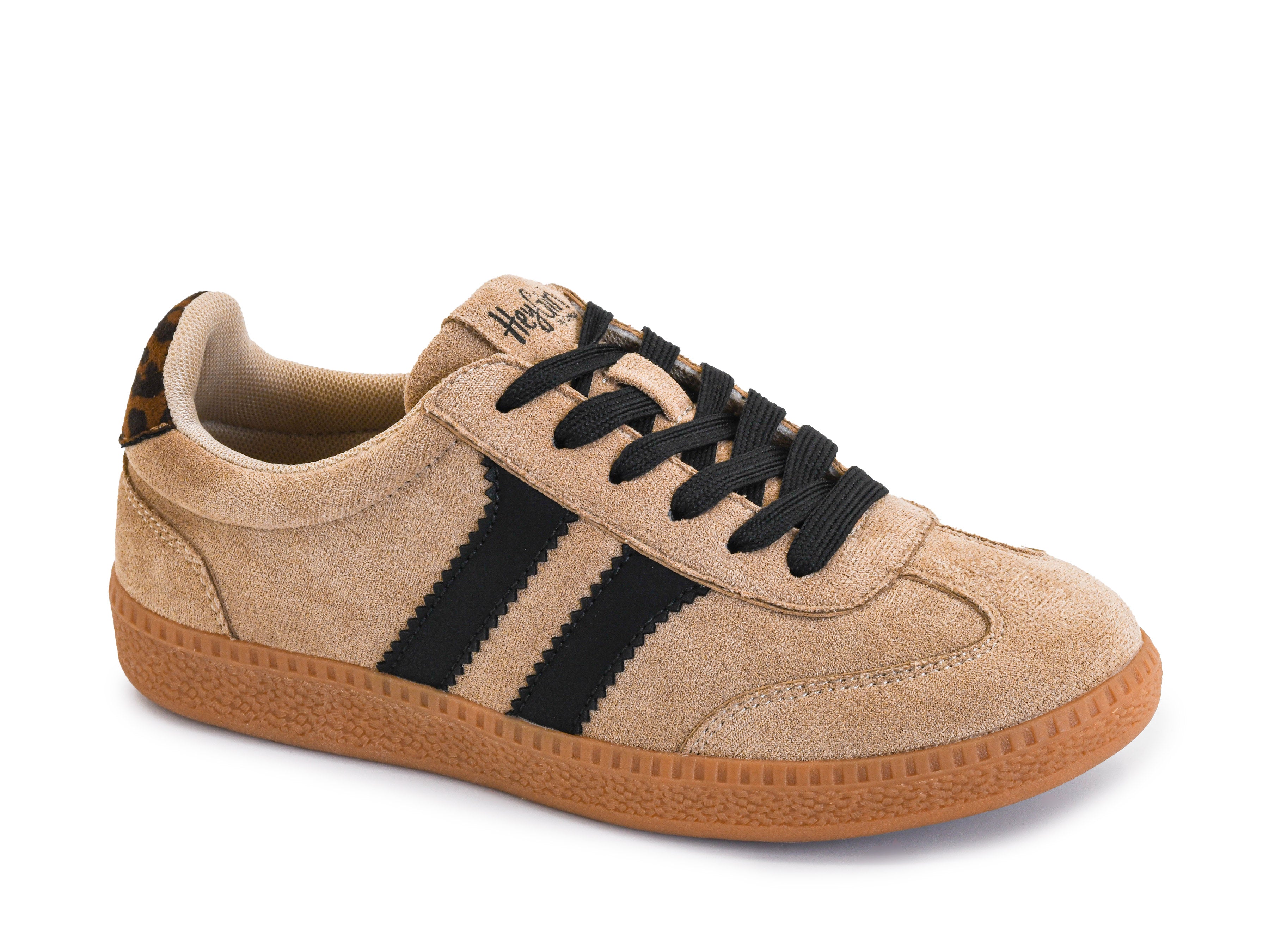 Corky’s Hey Girl Brand Heads Up Sneaker - Camel Faux Suede at ooh la la! in Grapevine TX 76051