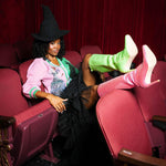 Wicked X Queen of Sparkles Colorblock Glinda & Elphaba Button Up Cardigan at ooh la la! in Grapevine TX 76051