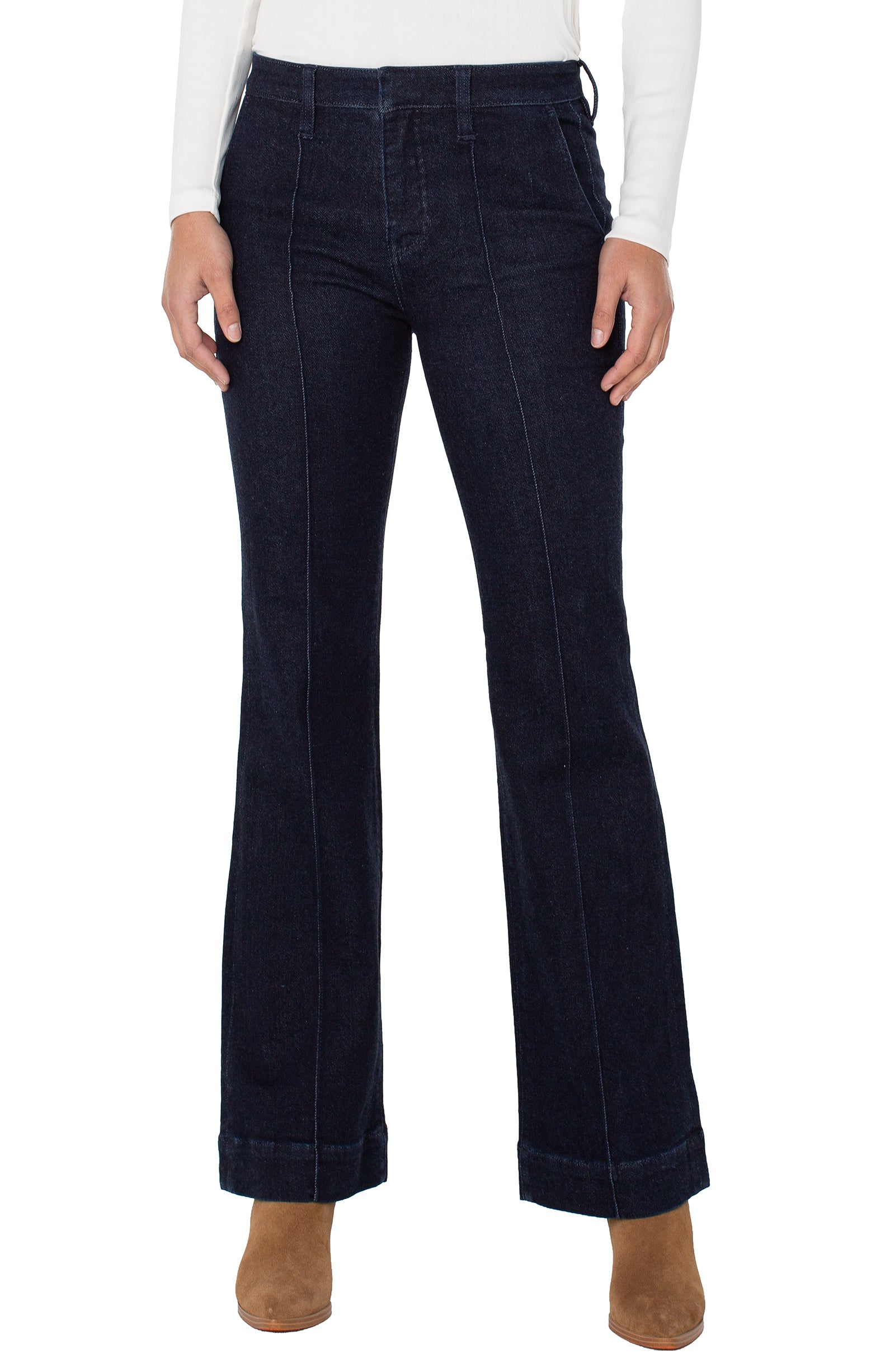 Liverpool Denim Trouser Boot with Pintucks at ooh la la! in Grapevine TX 76051
