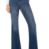 Liverpool Hannah High Rise Flare with Fray Hem Jeans at ooh la la! in Grapevine TX 76051