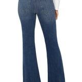 Liverpool Hannah High Rise Flare with Fray Hem Jeans at ooh la la! in Grapevine TX 76051