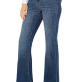 Liverpool Hannah High Rise Flare with Fray Hem Jeans at ooh la la! in Grapevine TX 76051
