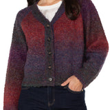 Liverpool Long Sleeve Raglan Button Front Ombre Cardigan Sweater at ooh la la! in Grapevine TX 76051