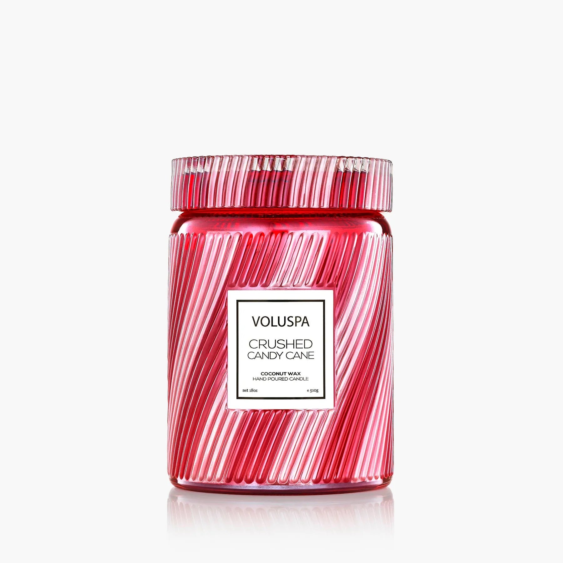 Voluspa Holiday Crushed Candy Cane 18 oz Jar Candle at ooh la la! in Grapevine TX 76051