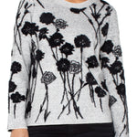 Liverpool Floral Crew Neck Sweater at ooh la la! in Grapevine TX 76051