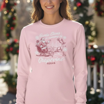 Santa is Coming to Grapevine Long Sleeve Tee In pink at ooh la la! in Grapevine TX 76051
