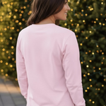 Candy Cane Christmas Club Long Sleeve Tee in pink at ooh la la! in Grapevine TX 76051