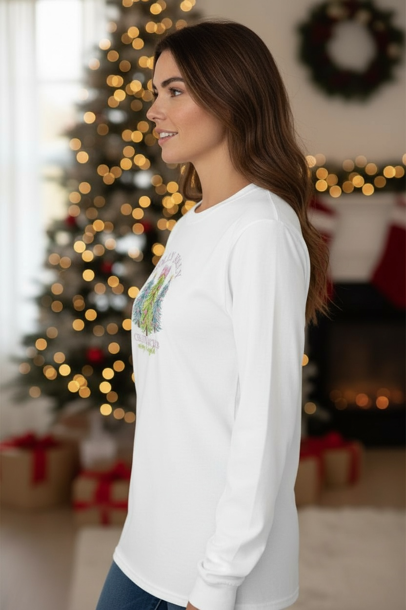 Holly Jolly Christmas Club Long Sleeve Tee at ooh la la in Grapevine TX 76051