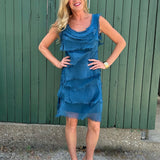 Silk Ruffle Dress in Assorted Colors