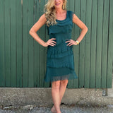 Silk Ruffle Dress in Assorted Colors