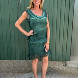 Silk Ruffle Dress in Assorted Colors