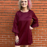 Molly Bracken Fancy Sleeve Satin Dress at ooh la la! in Grapevine TX 76051