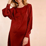 Molly Bracken Fancy Sleeve Satin Dress at ooh la la! in Grapevine TX 76051