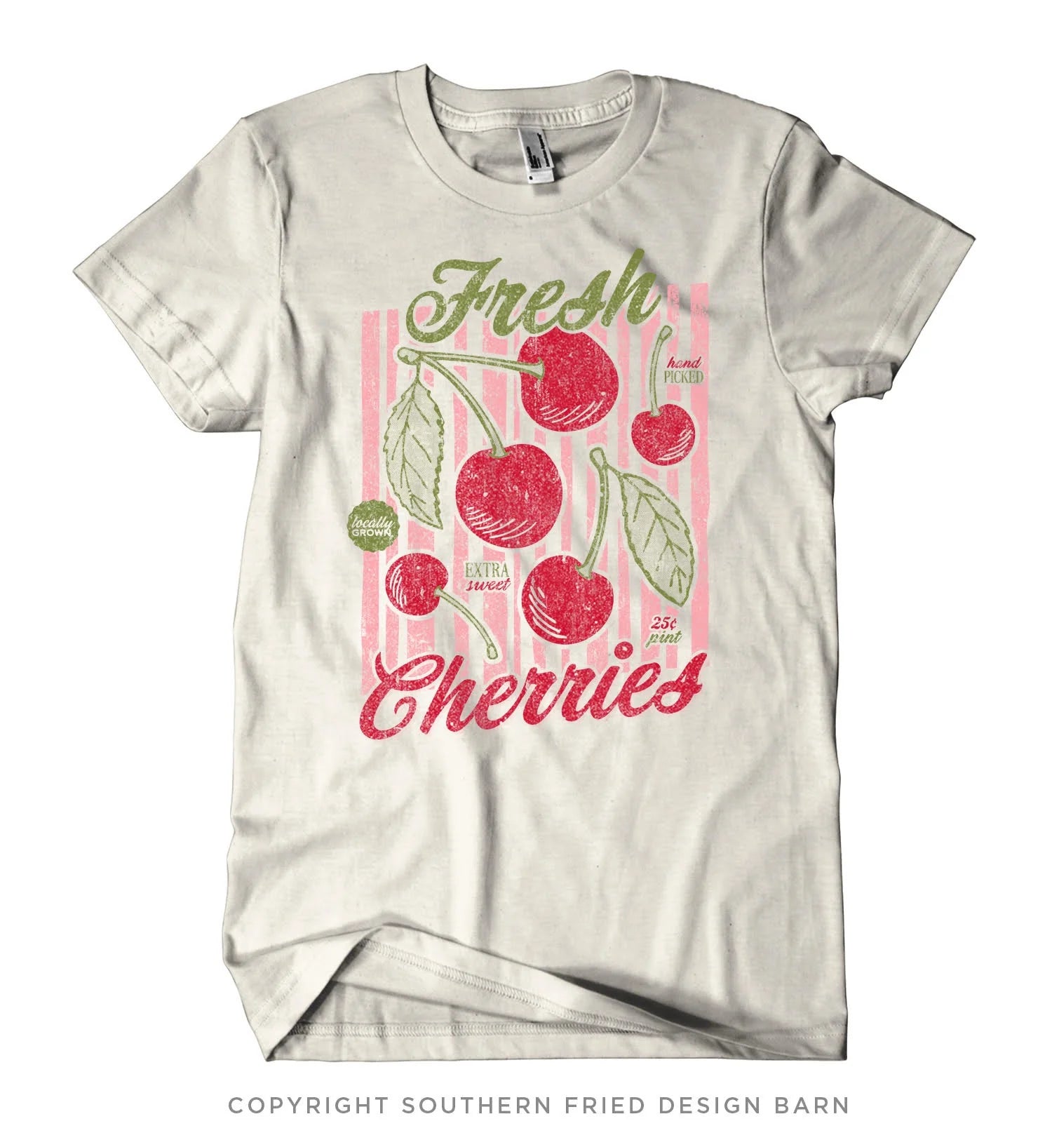 Vintage Cherry Tee, Graphic T-shirt, Retro Fruit Shirt, Soft Cotton Tee, Summer Fashion, Aesthetic Graphic Tee, Southern Style Shirt, Farmer's Market Top.
at ooh la la! in Grapevine TX 76051