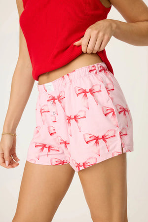 PJ Salvage Ribbons & Bows Flannel Shorts