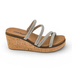 Corky footwear, rhinestone wedge, summer sandals, casual glamour, comfortable platform, adjustable straps, special occasion shoes at ooh la la! in Grapevine TX 76051