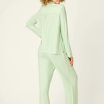 PJ Salvage, Pupcation Palms, Kiwi Stripe, 3-Piece Pajama Set, striped sleepwear, tropical vacation theme at ooh la la! in Grapevine TX 76051