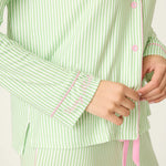 PJ Salvage, Pupcation Palms, Kiwi Stripe, 3-Piece Pajama Set, striped sleepwear, tropical vacation theme at ooh la la! in Grapevine TX 76051