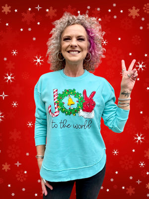 Joy to the World Sweatshirt at ooh la la! in Grapevine TX 76051