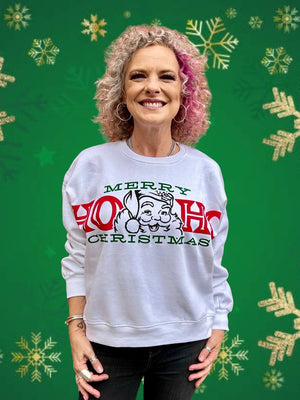 Ho Ho Puff Santa Sweeper Sweatshirt at ooh la la! in Grapevine TX 76051