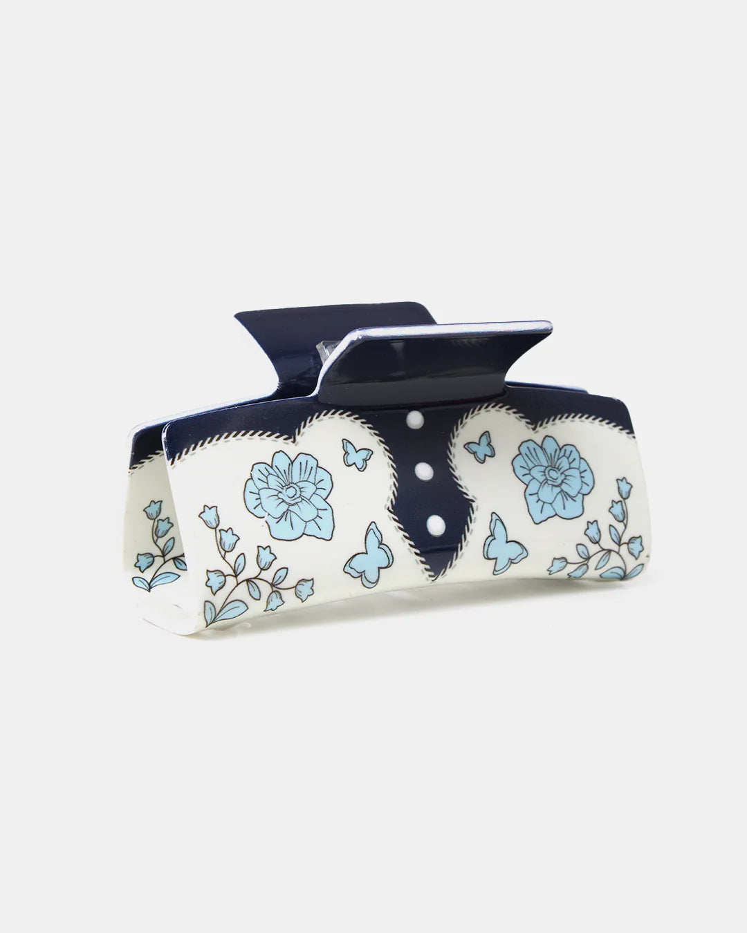 Navy Western Shirt Claw Hair Clip at ooh la la! in Grapevine TX 76051