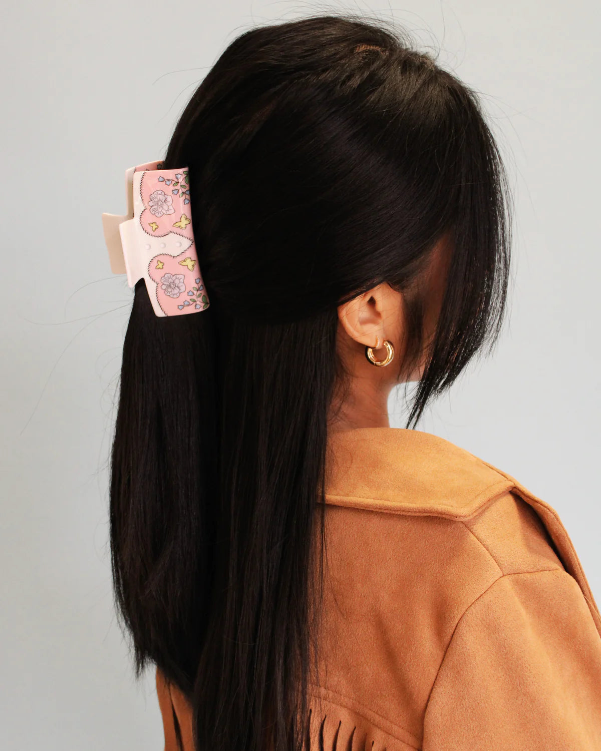 Pink Western Shirt Claw Hair Clip at ooh la la! in Grapevine TX 76051