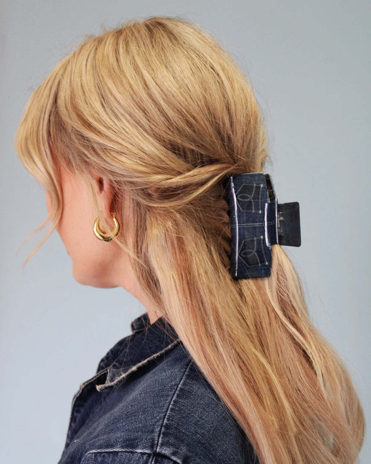 Denim Claw Hair Clip at ooh la la! in Grapevine TX 76052