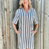 Glory Striped Shirt Dress