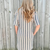 Glory Striped Shirt Dress