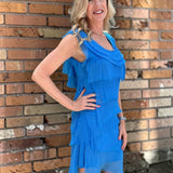 Silk Ruffle Dress in Assorted Colors
