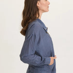 XCVI Wearables Ryker Jacket in hypnotic pigment blue at ooh la la! in Grapevine TX 76051