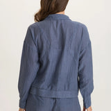 XCVI Wearables Ryker Jacket in hypnotic pigment blue at ooh la la! in Grapevine TX 76051