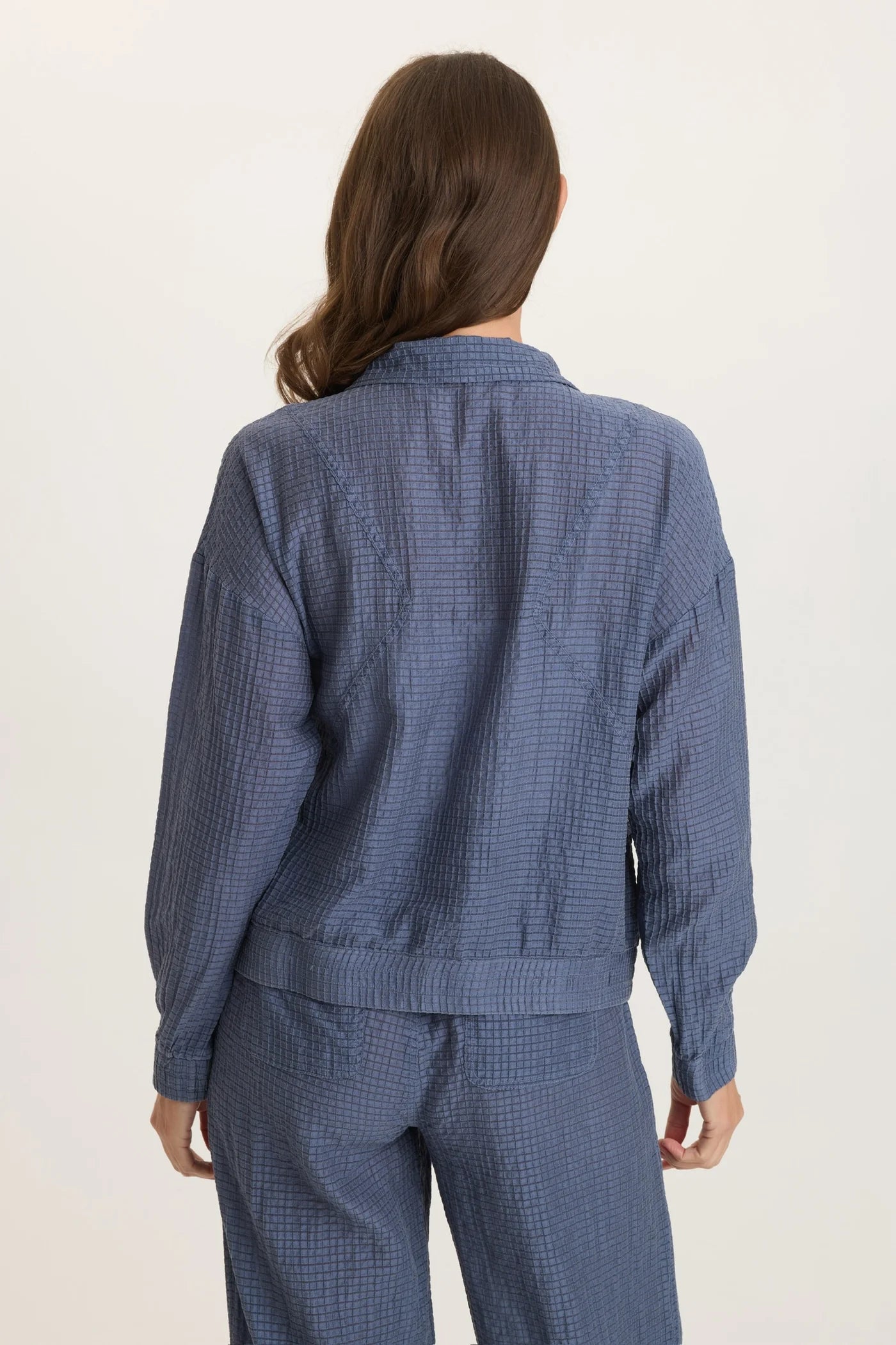 XCVI Wearables Ryker Jacket in hypnotic pigment blue at ooh la la! in Grapevine TX 76051