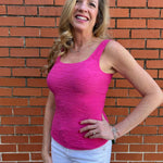 Seamless Crinkle Tank in pink at ooh la la! in Grapevine TX 76051