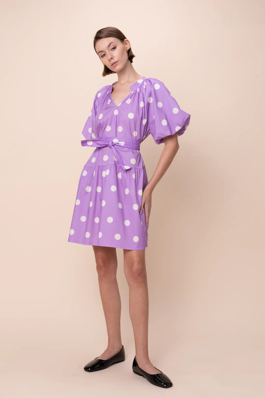 Sofia Sadie dress in freesia polka dots at ooh la la! in Grapevine TX 76051