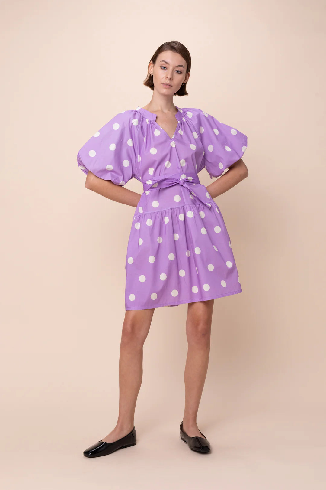 Sofia Sadie dress in freesia polka dots at ooh la la! in Grapevine TX 76051