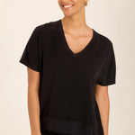XCVI Twill Clara Top in black at ooh la la! in Grapevine TX 76051