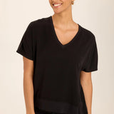 XCVI Twill Clara Top in black at ooh la la! in Grapevine TX 76051