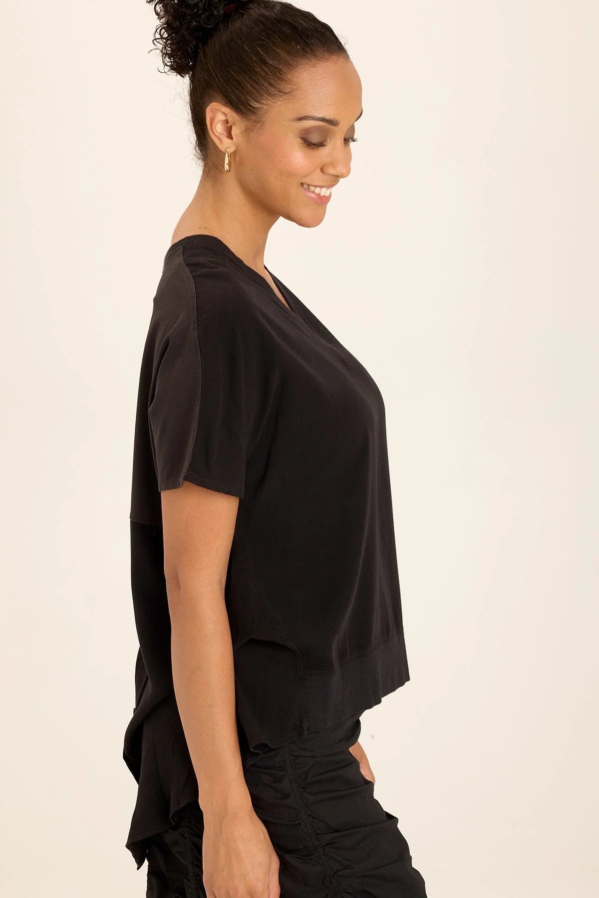 XCVI Twill Clara Top in black at ooh la la! in Grapevine TX 76051