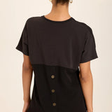 XCVI Twill Clara Top in black at ooh la la! in Grapevine TX 76051