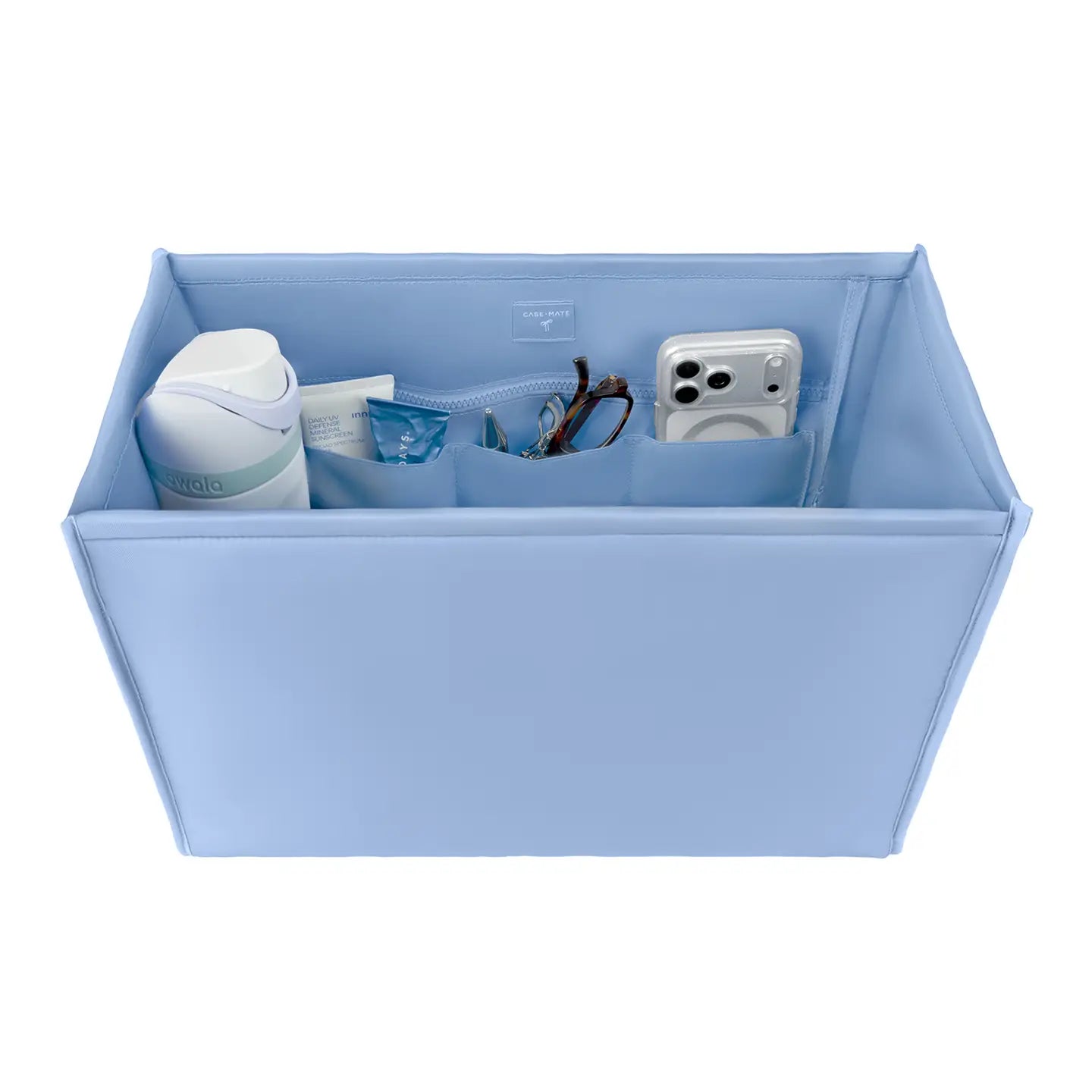 Case-Mate Carolina Blue tote bag organizer insert with multiple compartments and zipper pocket at ooh la la! in Grapevine TX 76051