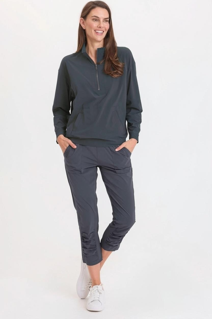 XCVI Romee Active Pullover in charcoal at ooh la la! in Grapevine TX 76051