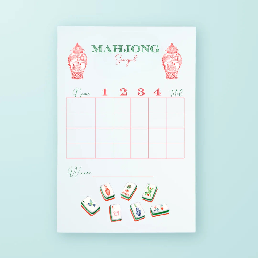 Mahjong Scorecard Pads