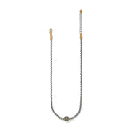 Brighton Meridian Solis Hem Necklace with crystal pavé bead on silver box chain at ooh la la! in Grapevine TX 76051