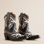Corral Botanical Embroidered Western Bootie - Black at ooh la la! in Grapevine TX 76051