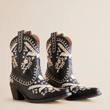 Corral Botanical Embroidered Western Bootie - Black at ooh la la! in Grapevine TX 76051