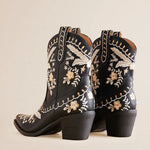 Corral Botanical Embroidered Western Bootie - Black at ooh la la! in Grapevine TX 76051